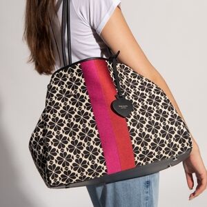 Kate Spade Black and Pink Floral Tote